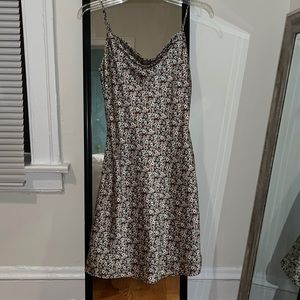 Abercrombie silk cowl neck floral dress. Mini dress with adjustable straps